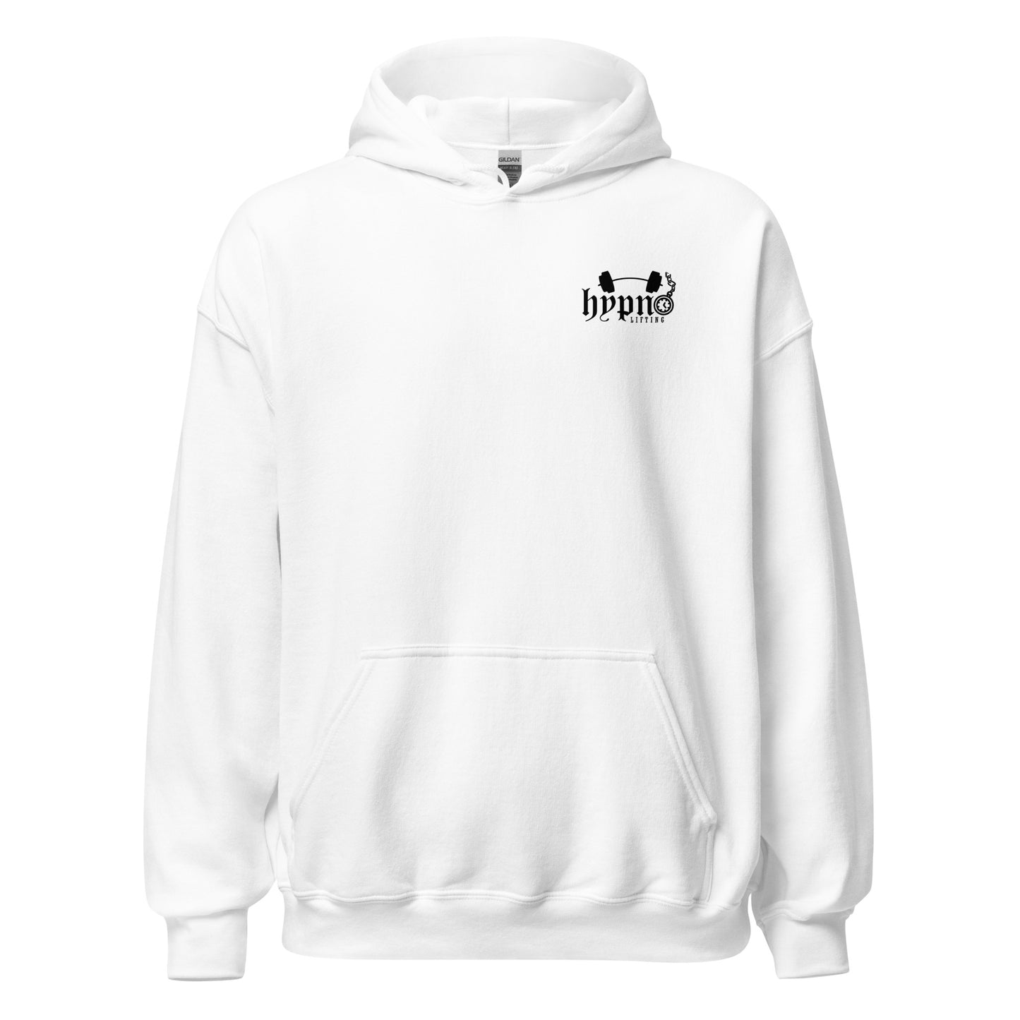 Hypno Lifting front logo design unisex hoodie