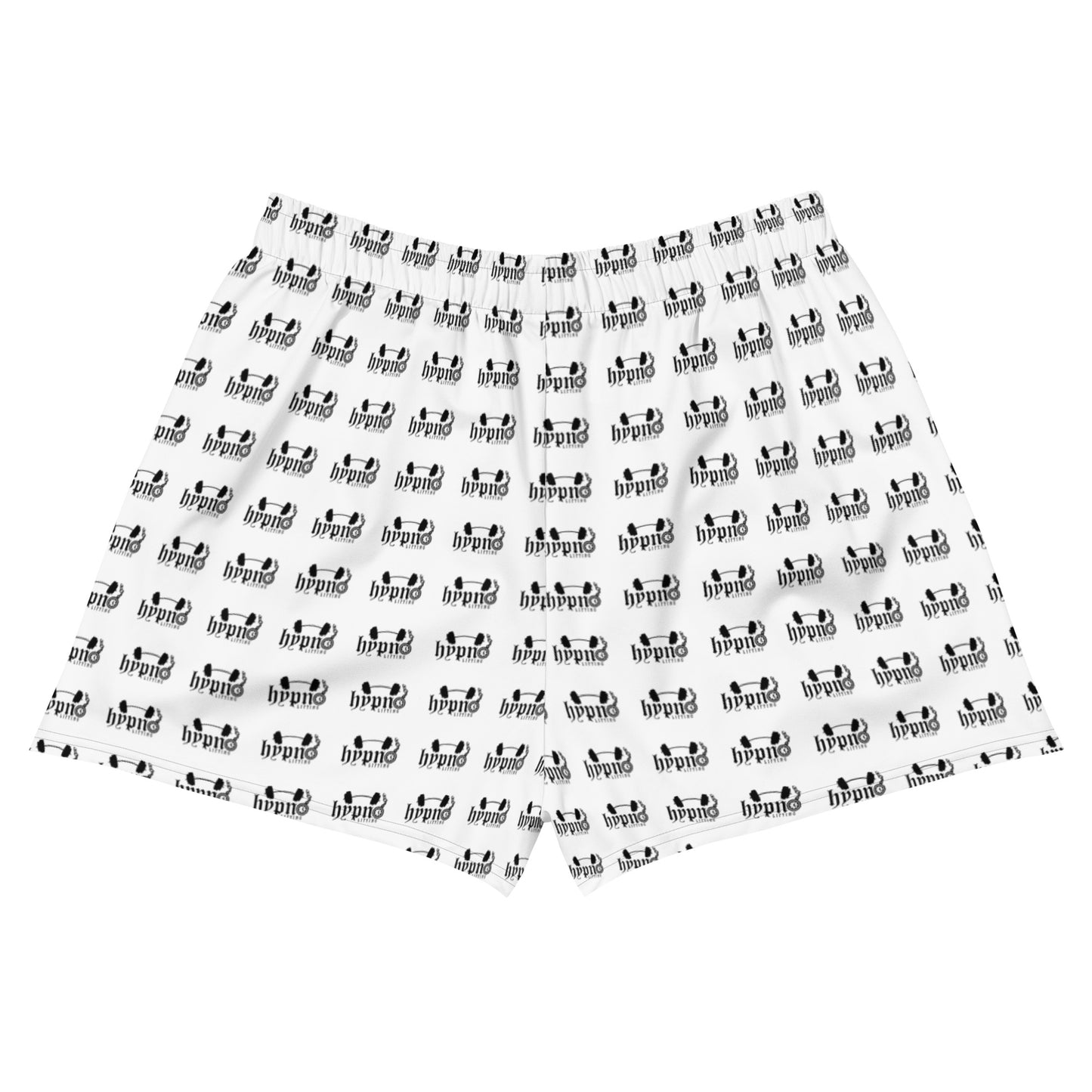 Hypno Lifting Pattern Print 6" Inseam Unisex Athletic Shorts (White)