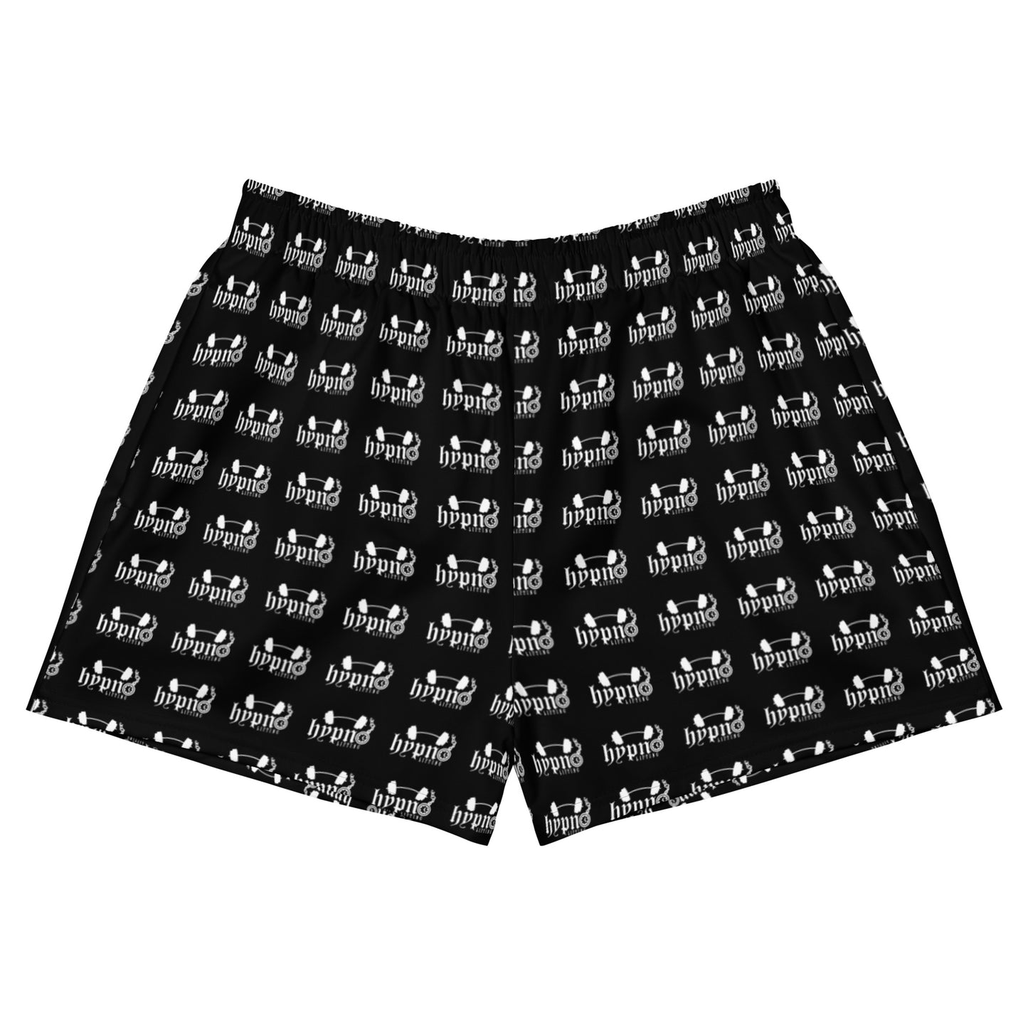 Hypno Lifting Pattern Print 6" Inseam Unisex Athletic Shorts (Black)