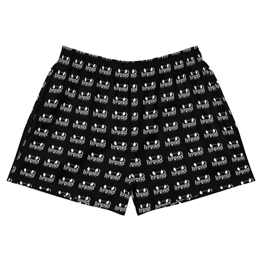 Hypno Lifting Pattern Print 6" Inseam Unisex Athletic Shorts (Black)