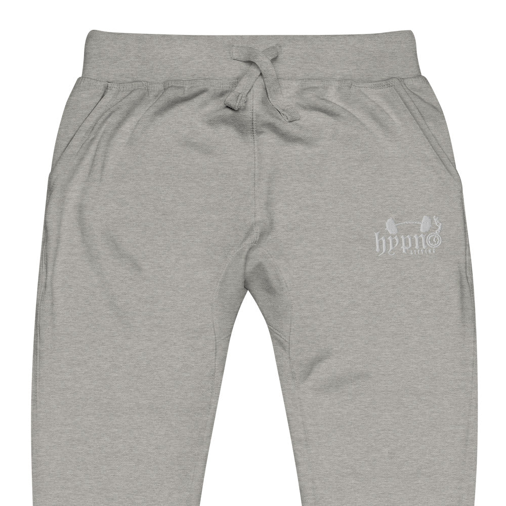 Hypno Lifting white embroidered logo unisex fleece sweatpants