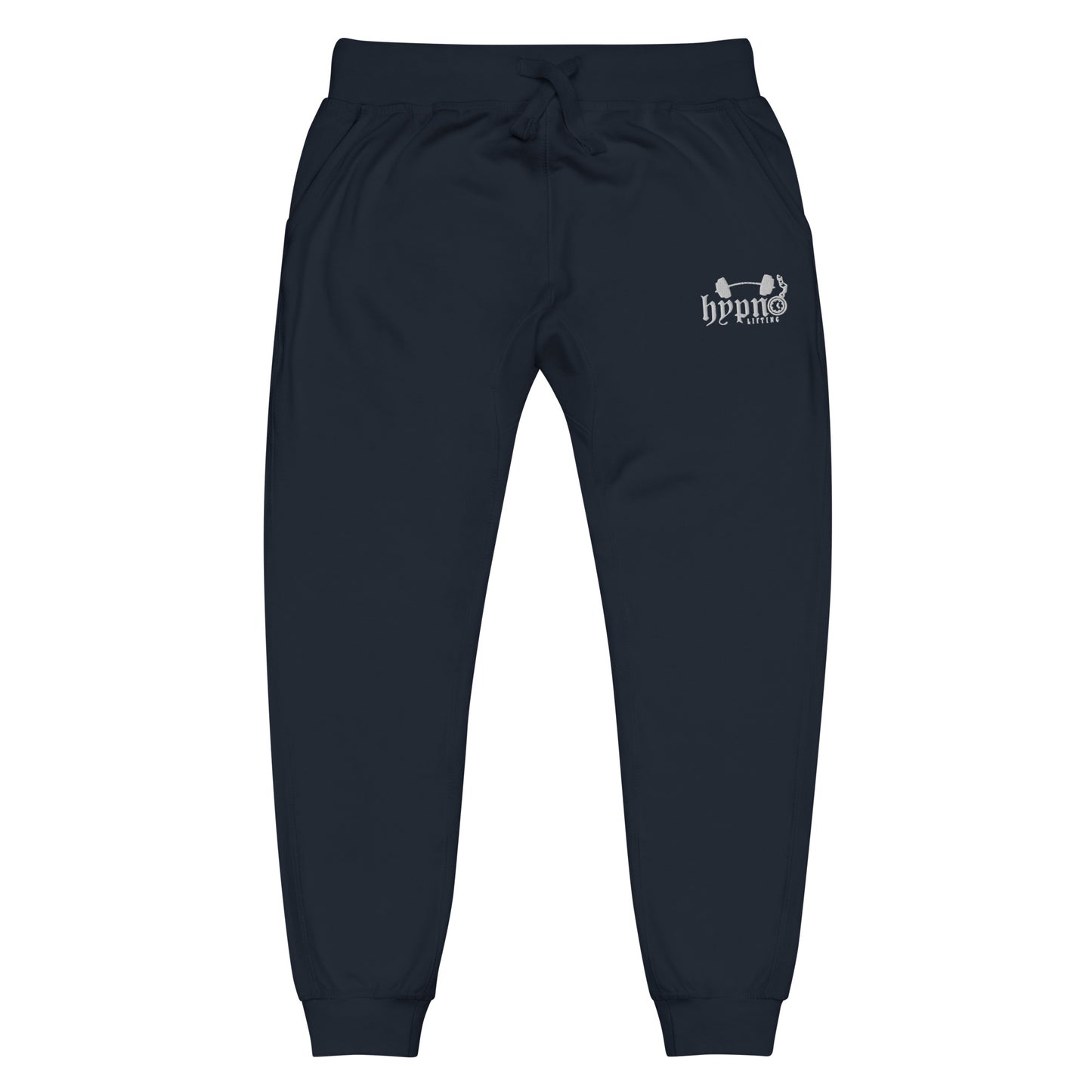 Hypno Lifting white embroidered logo unisex fleece sweatpants